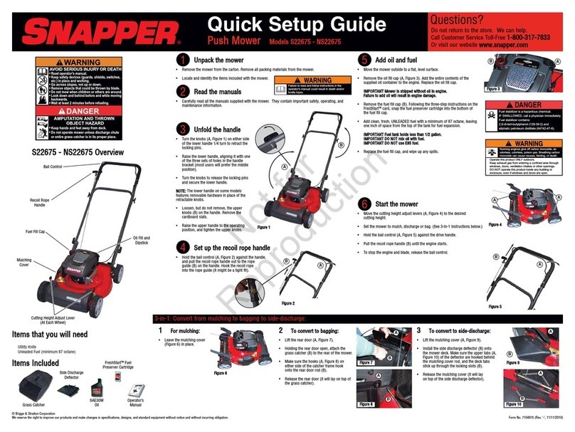 Snapper NS22675 User manual