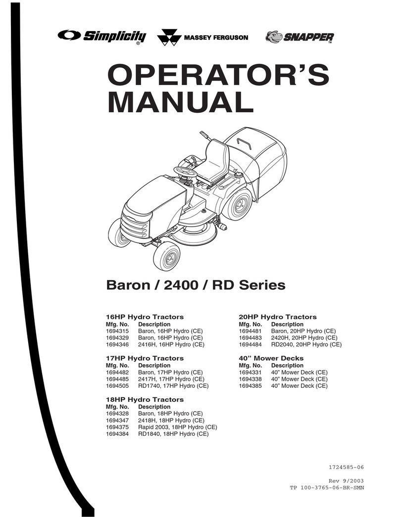 Simplicity RT Series User manual