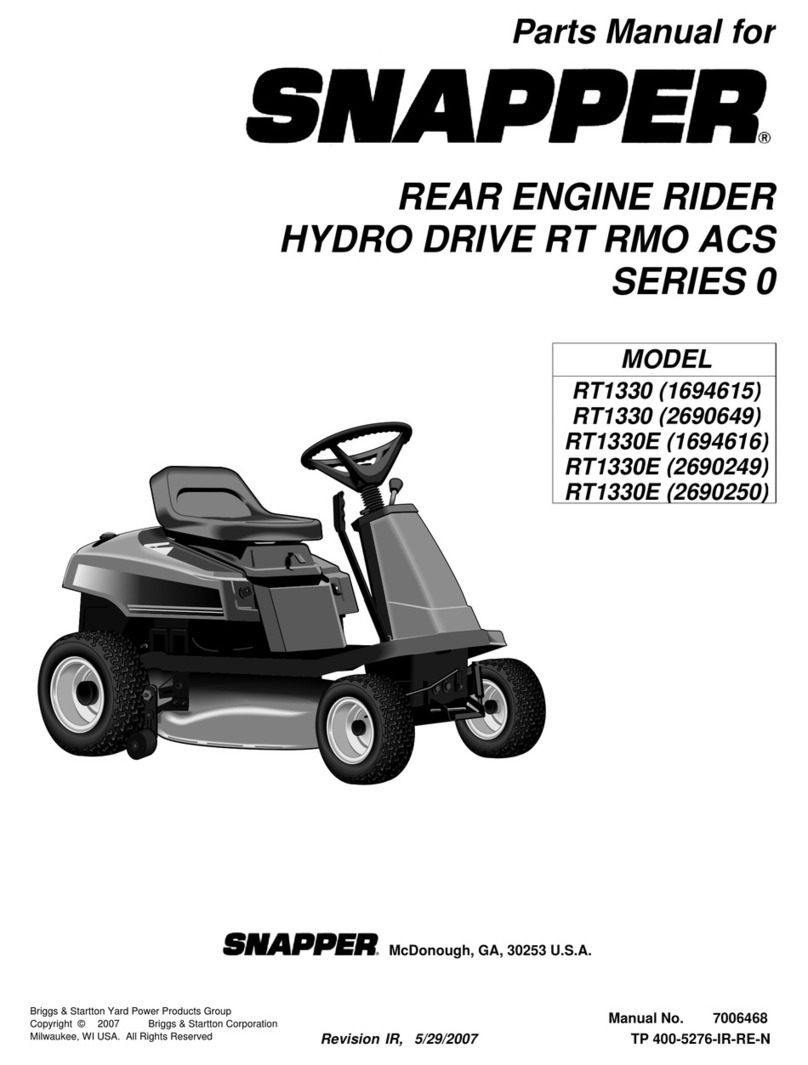 Snapper RT1330 (2690172 parts manual