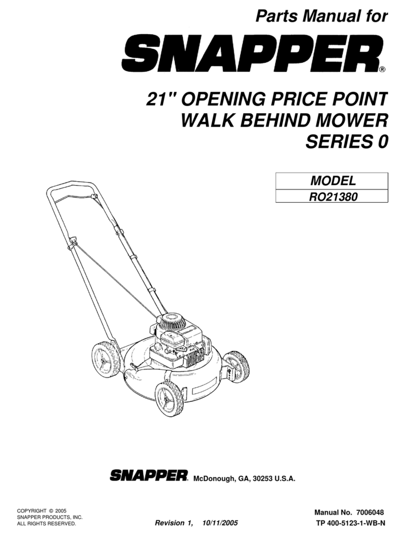 Snapper RO21380 User manual Snapper RO21380 User manual
