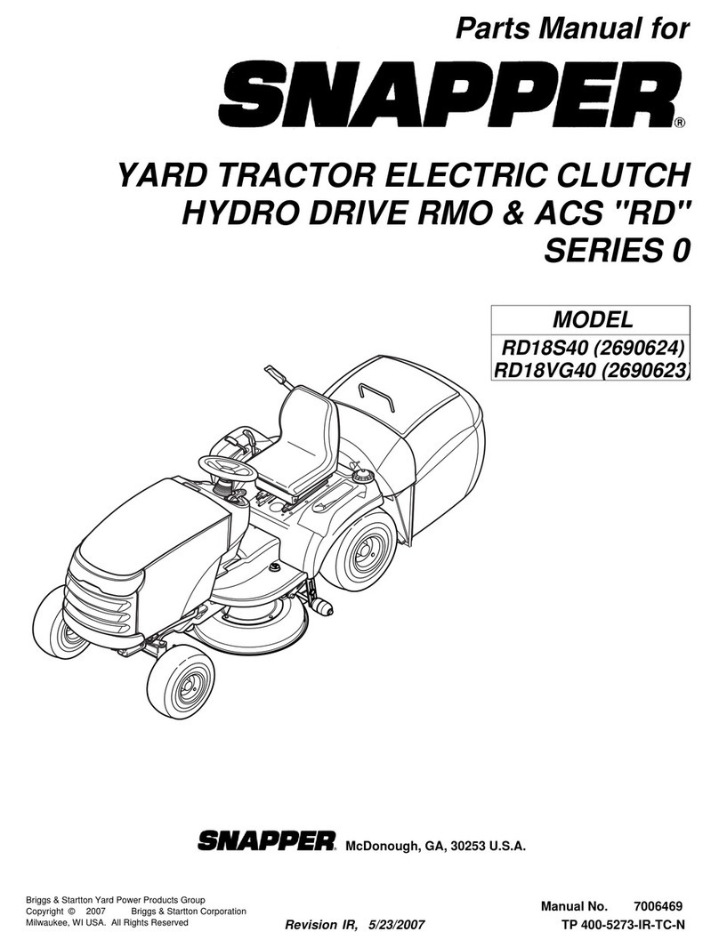 Snapper RD18S40 (2690624), RD18VG40 (2 User manual