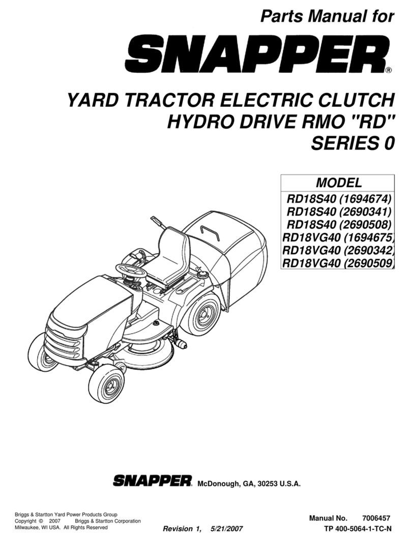 Snapper RD1840, RD18S40 User manual Snapper RD1840, RD18S40 User manual