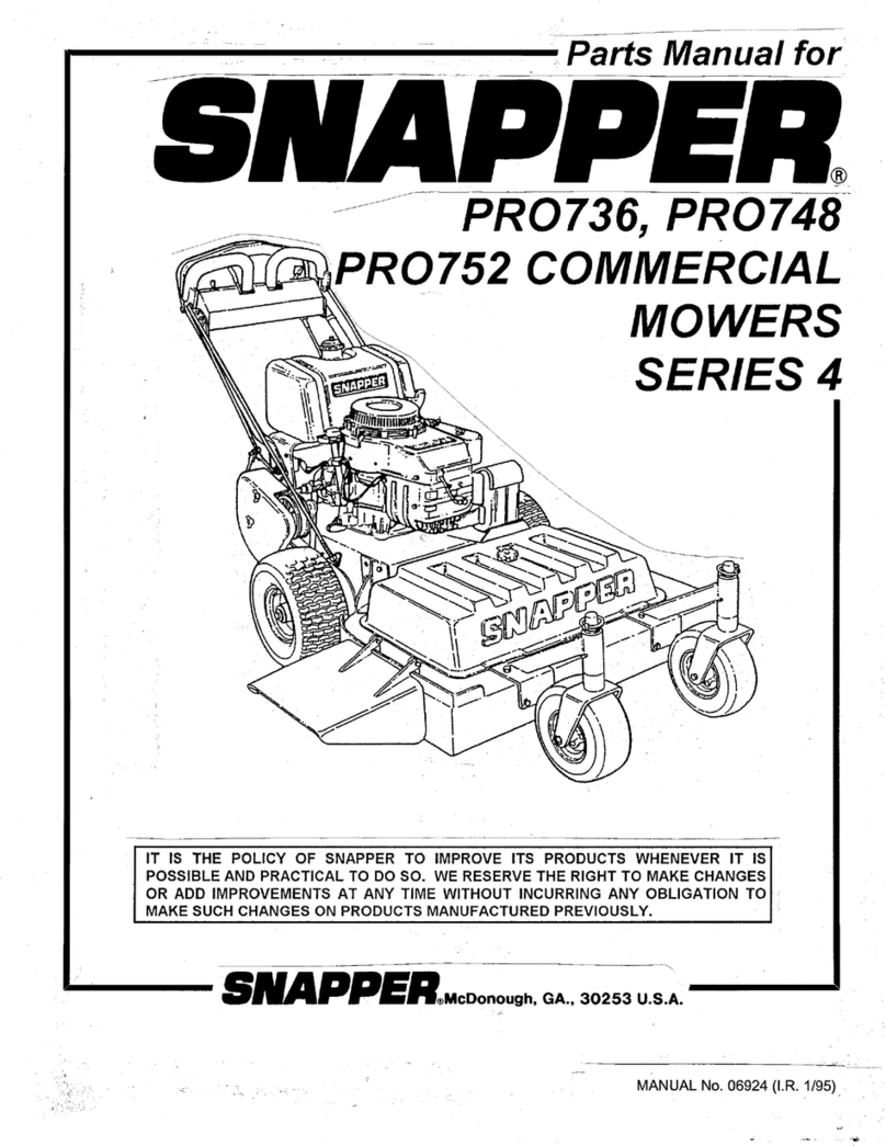 Snapper PRO752 User manual