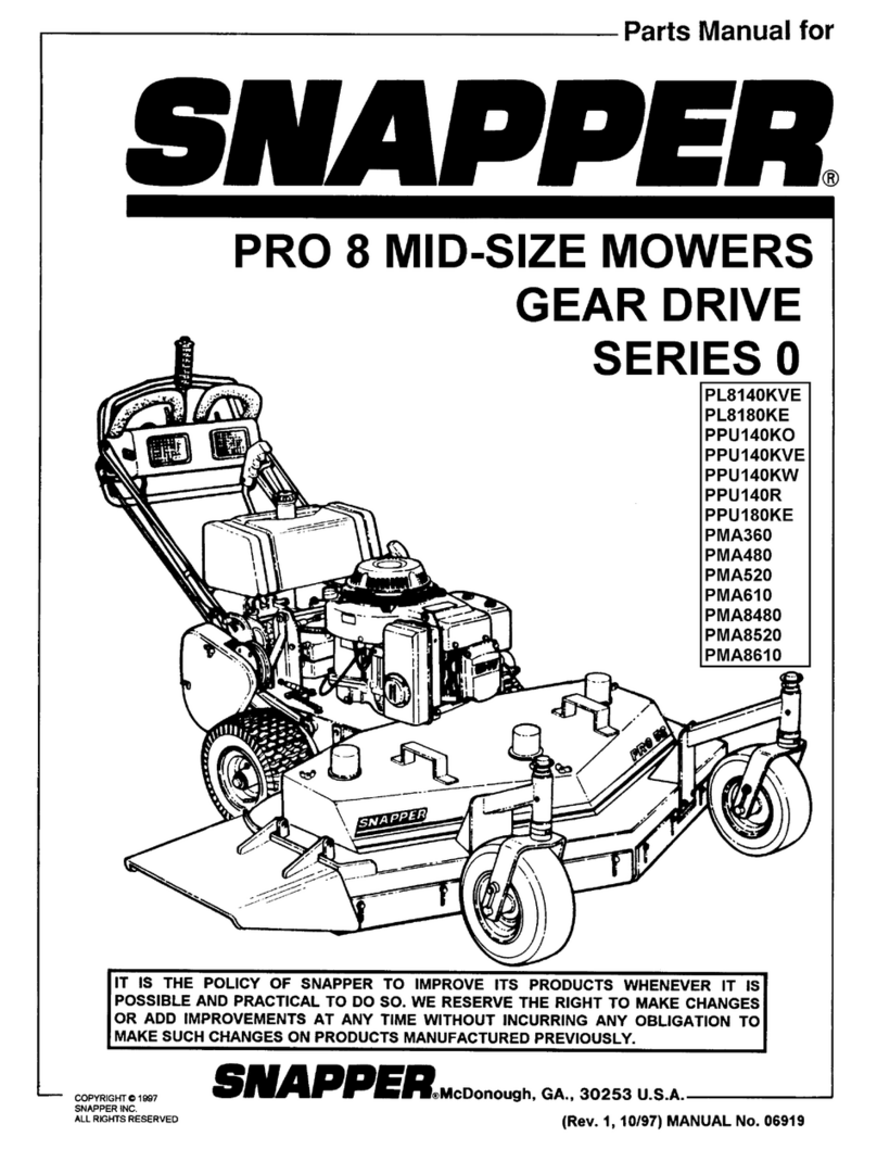 Snapper PL80140KVE User manual