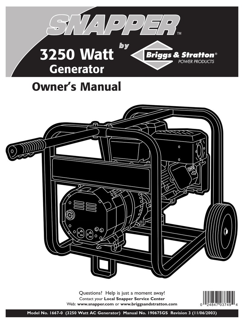 Snapper 3250 owner's manual