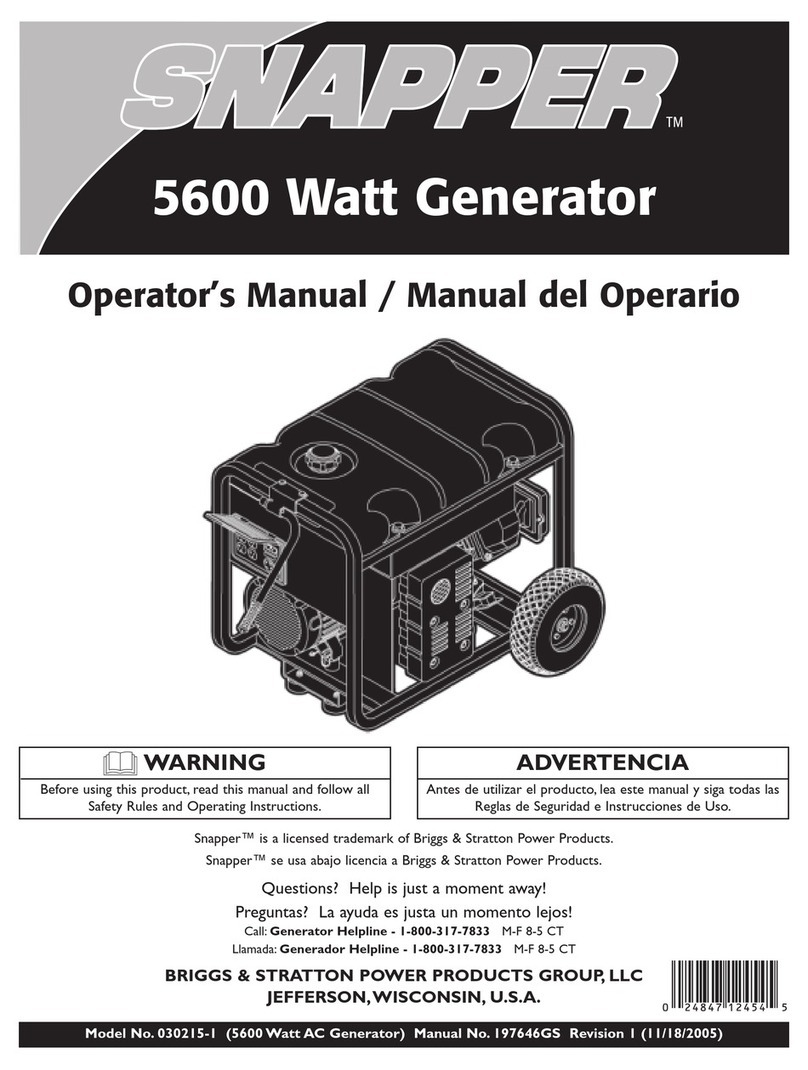 Snapper 030215-1 User manual