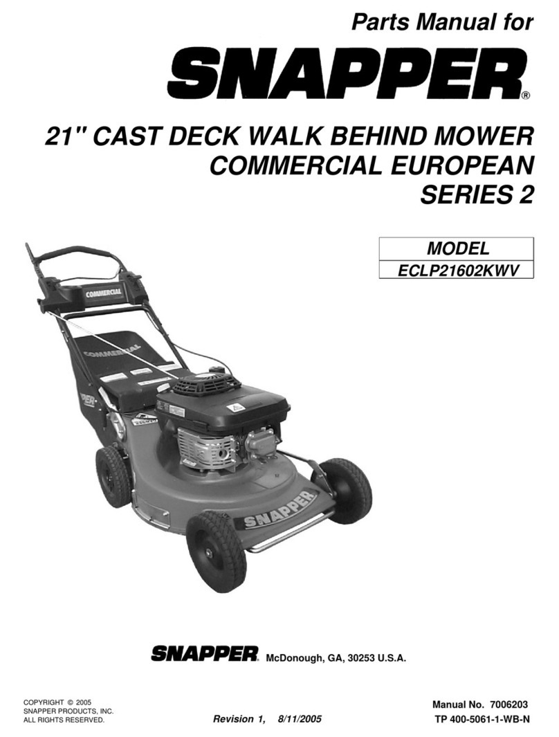 Snapper ECLP21602KWV User manual