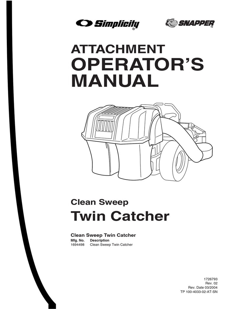 Simplicity Clean Sweep Twin Catcher User manual Simplicity Clean Sweep Twin Catcher User manual