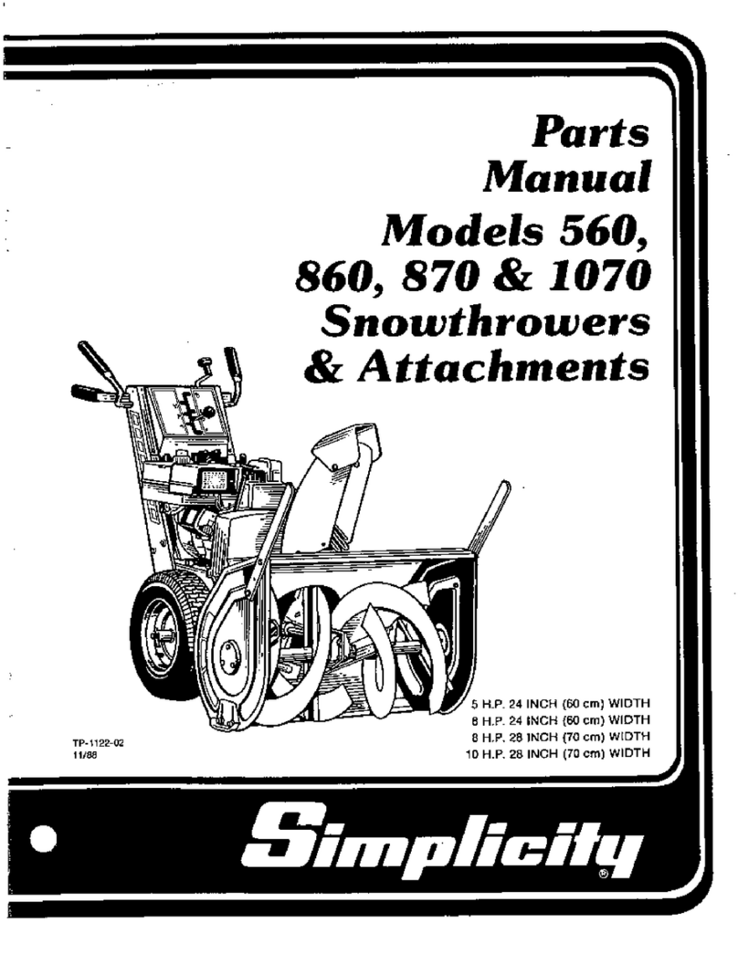 Simplicity 1070 parts manual