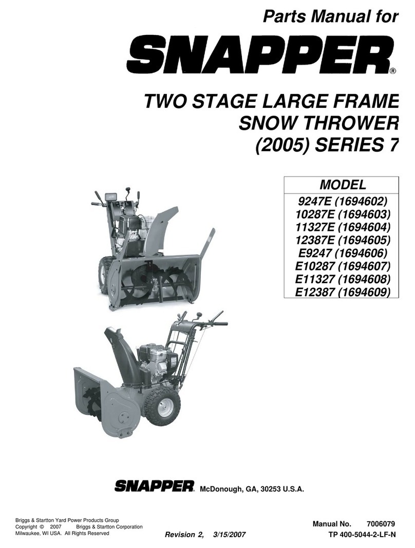 Snapper 10287E parts manual