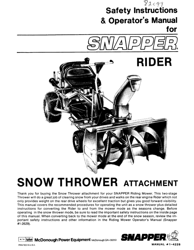 Snapper 1-4228 Operation and maintenance manual