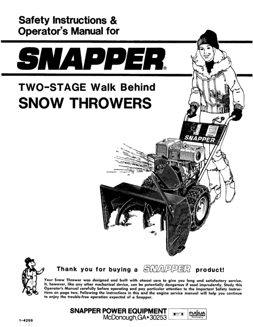 Snapper 5230 Operation and maintenance manual