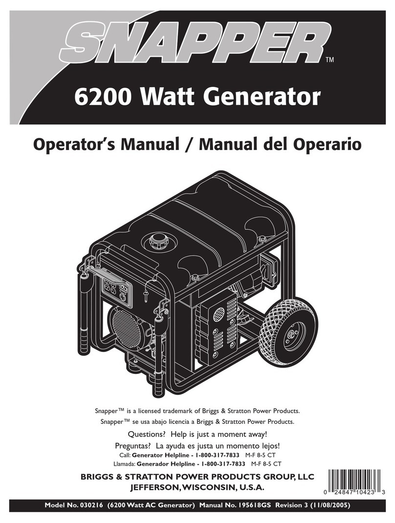 Snapper 30216 User manual