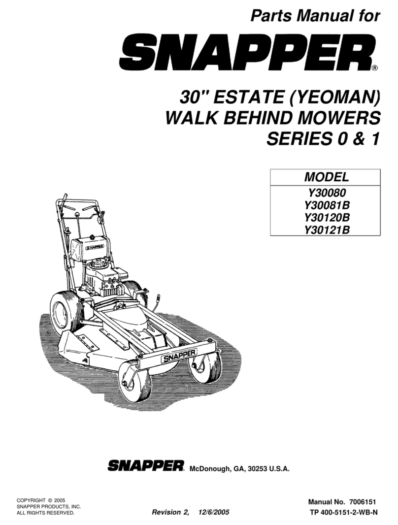 Snapper Y30080, Y30081B, Y30120B, Y301 User manual