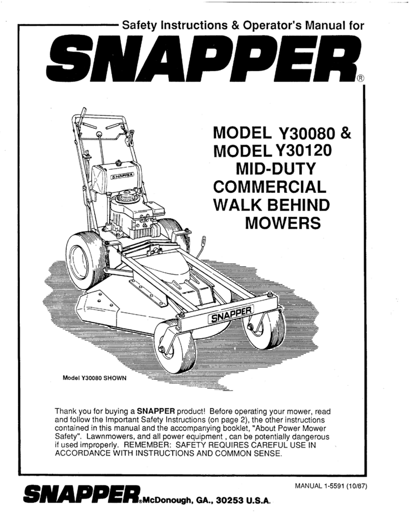 Snapper Y30120 Operation and maintenance manual