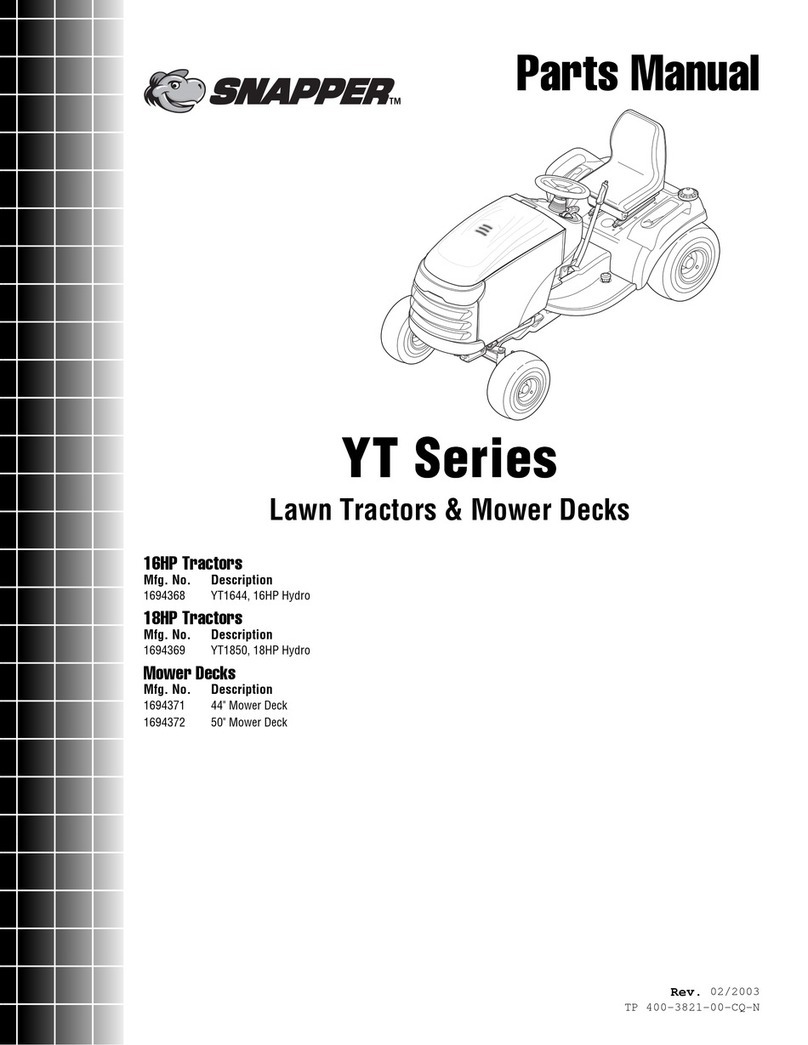 Snapper YT Series User manual