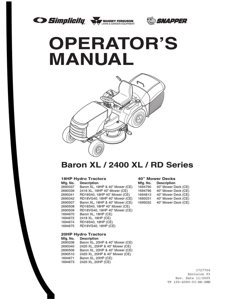 Snapper XL Series User manual