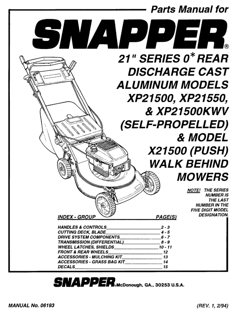 Snapper XP21500KWV parts manual