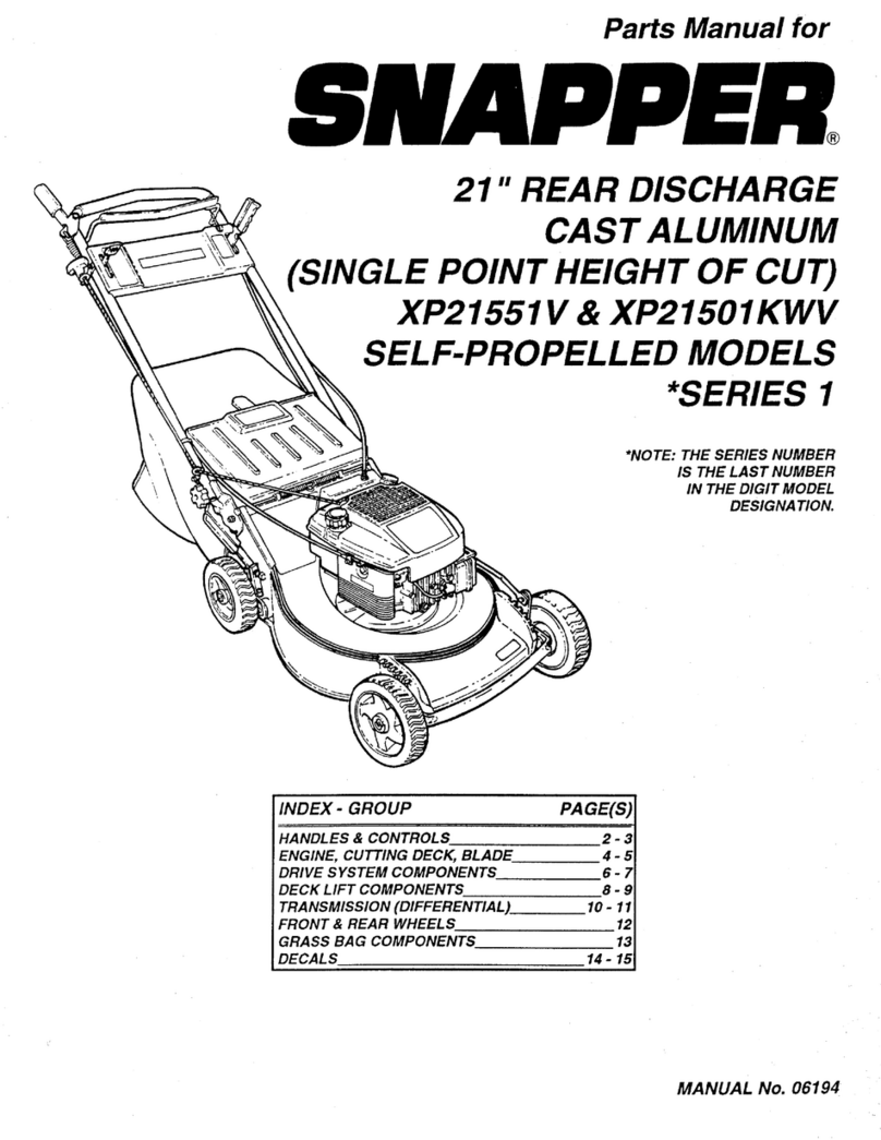 Snapper XP21501KWV User manual Snapper XP21501KWV User manual