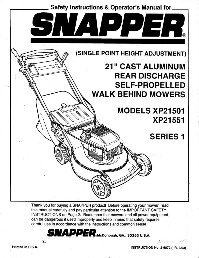 Snapper XP21551 Operation and maintenance manual