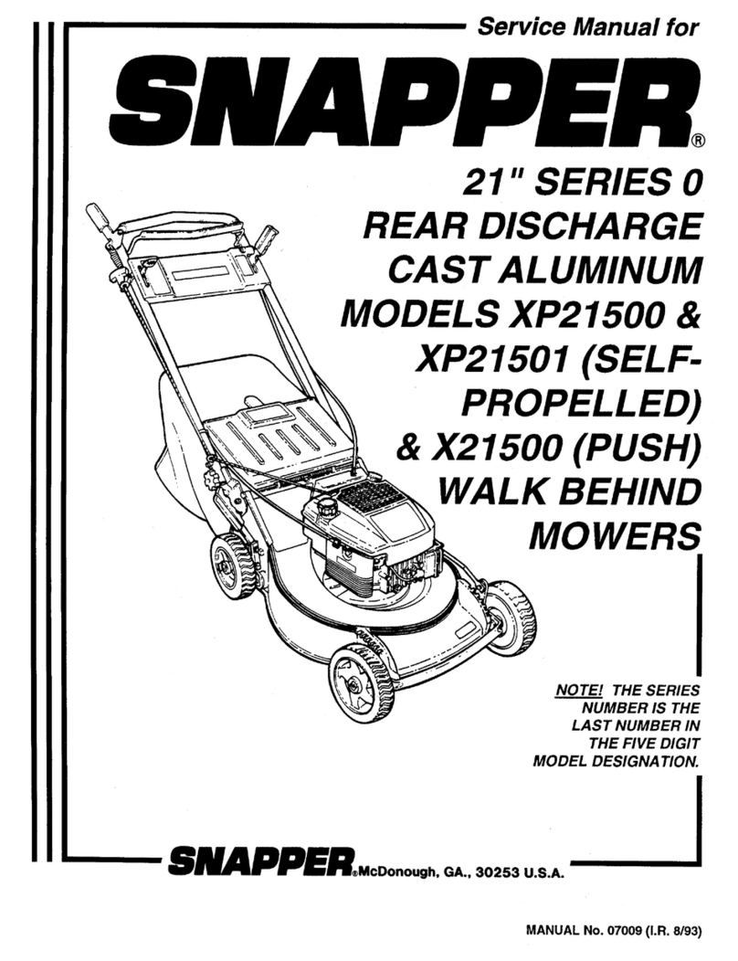 Snapper X21500 User manual