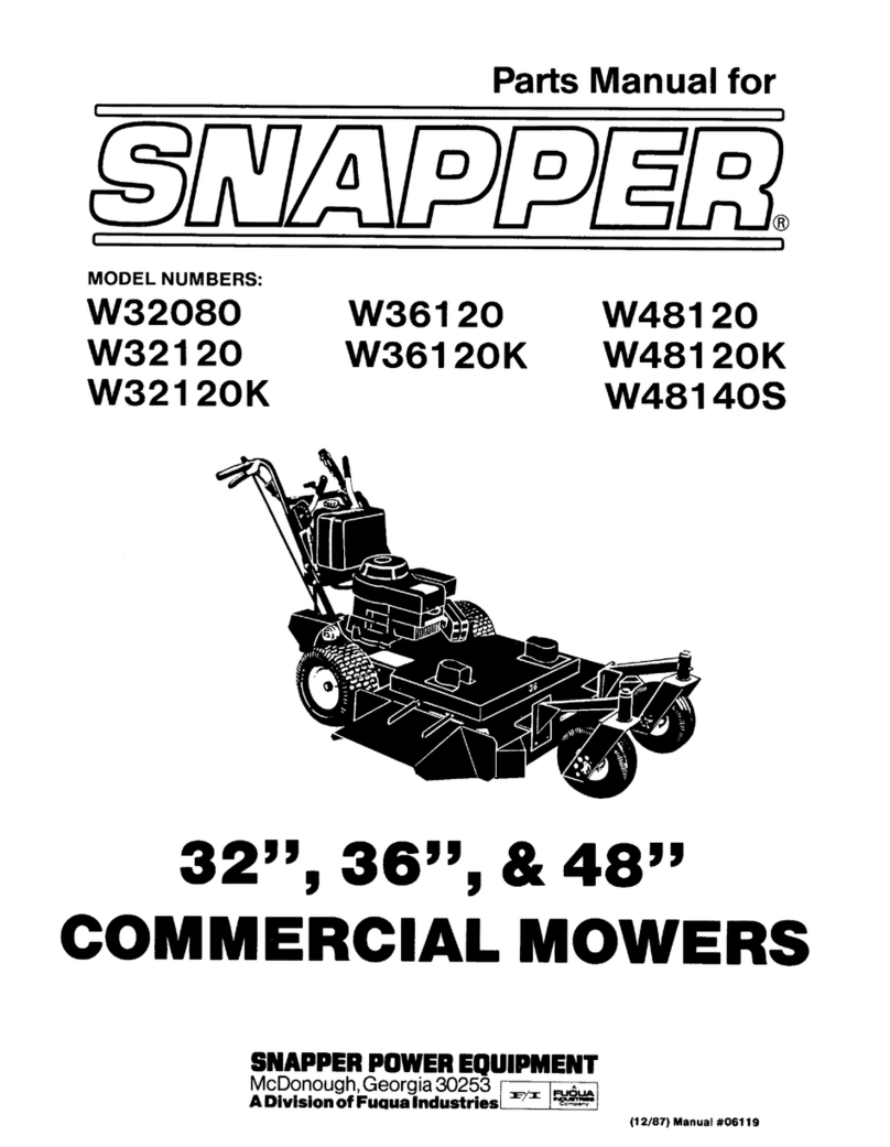 Snapper W32080 User manual