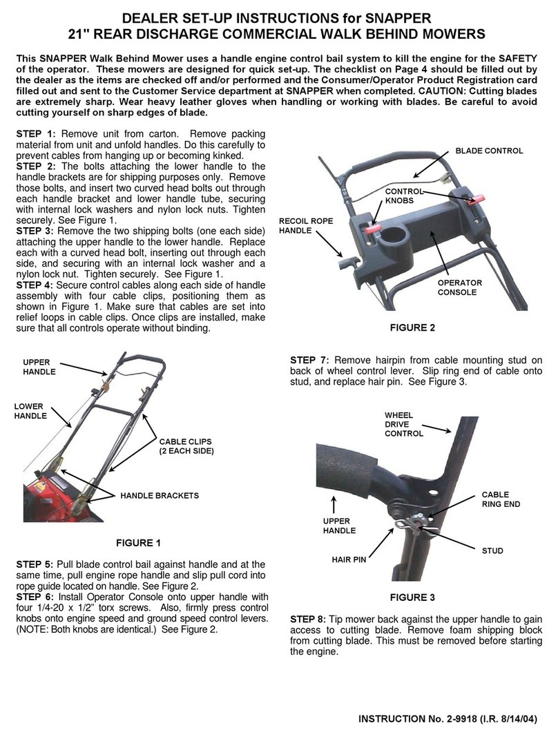 Snapper WALK BEHIND MOWER Manual