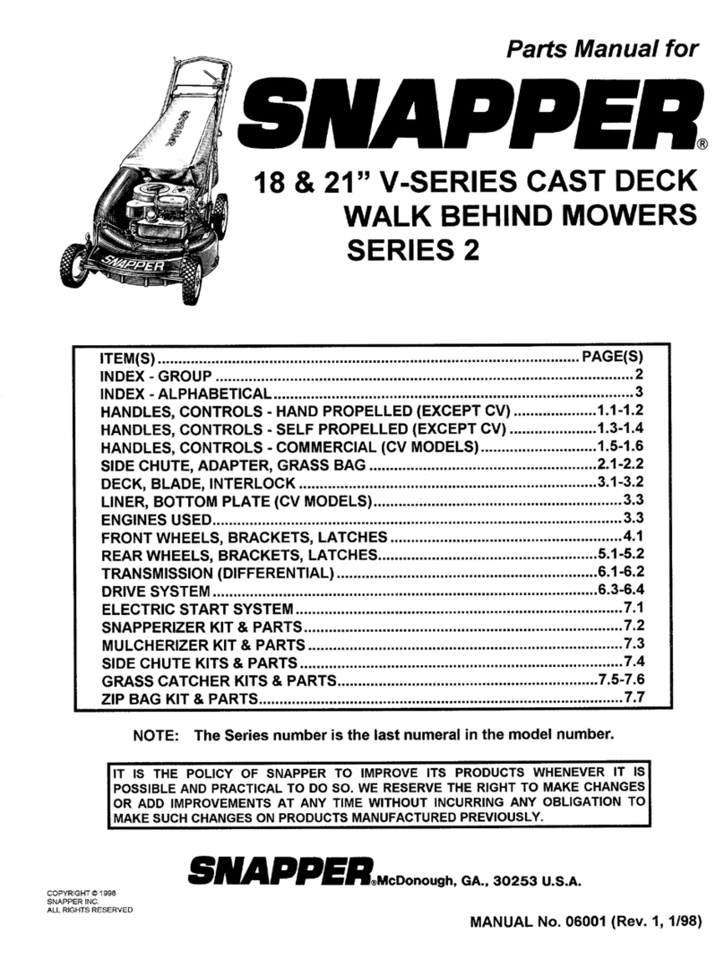 Snapper V-Series User manual
