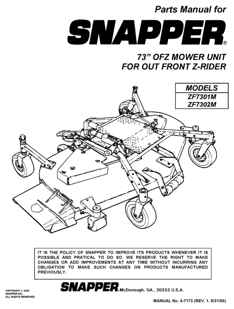 Snapper ZF7302M User manual