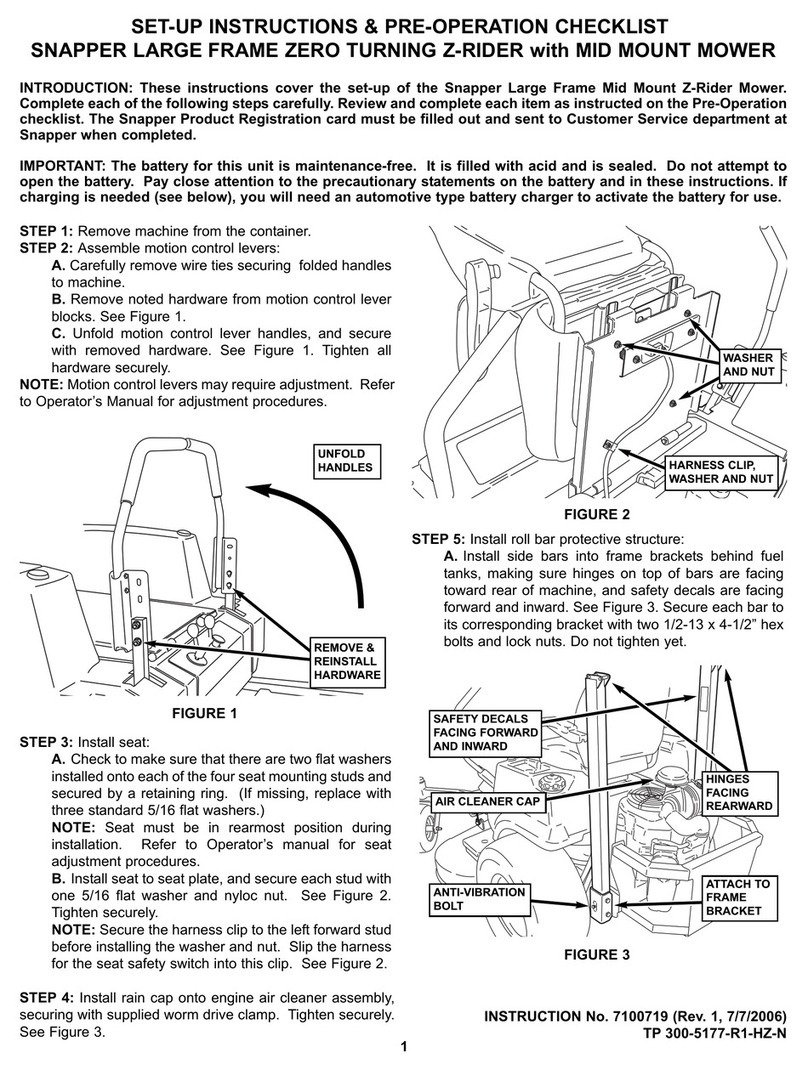 Snapper Zero Turning Z-Riding Manual