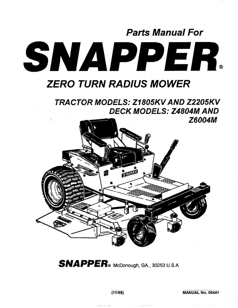 Snapper Z1805KV User manual