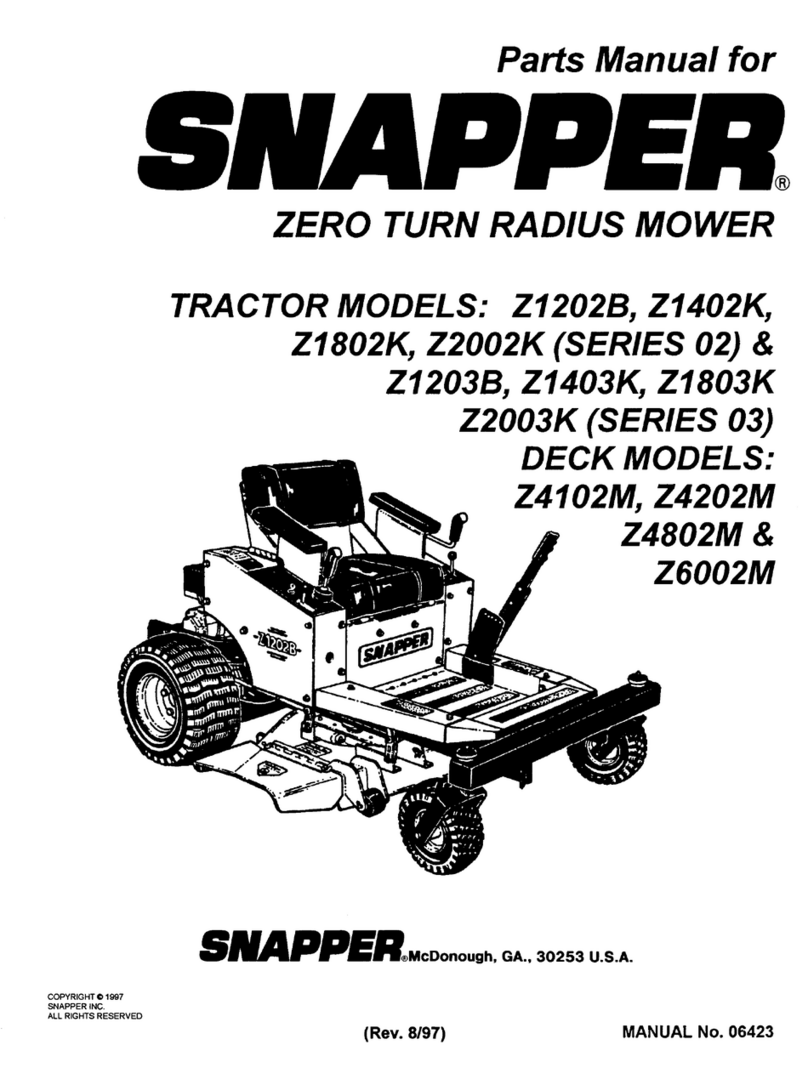 Snapper Z2002K (Series 02) User manual