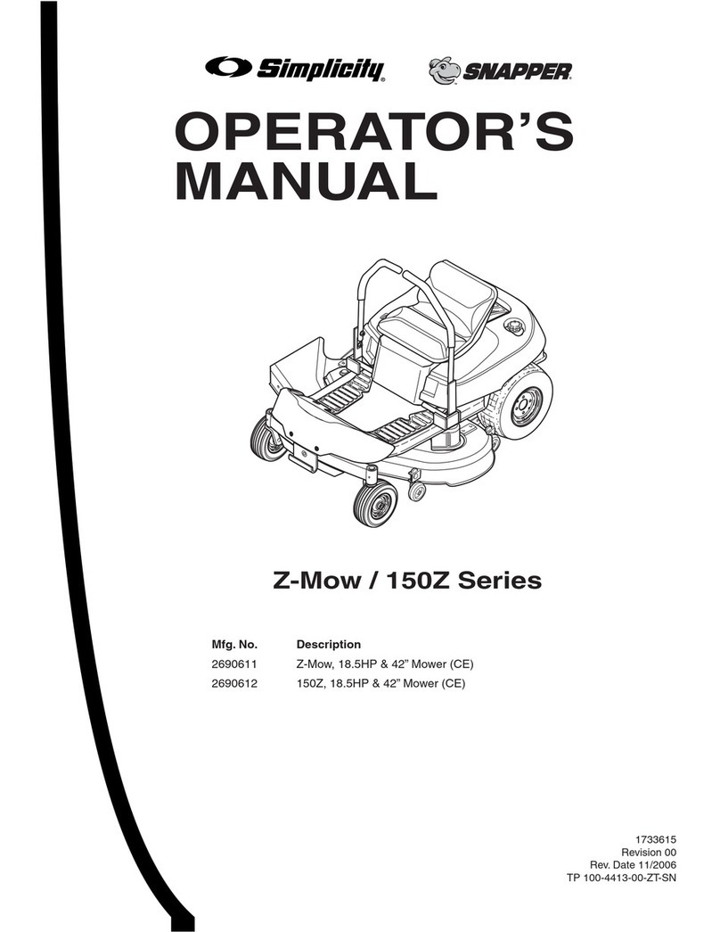 Snapper Axion 150Z Series User manual