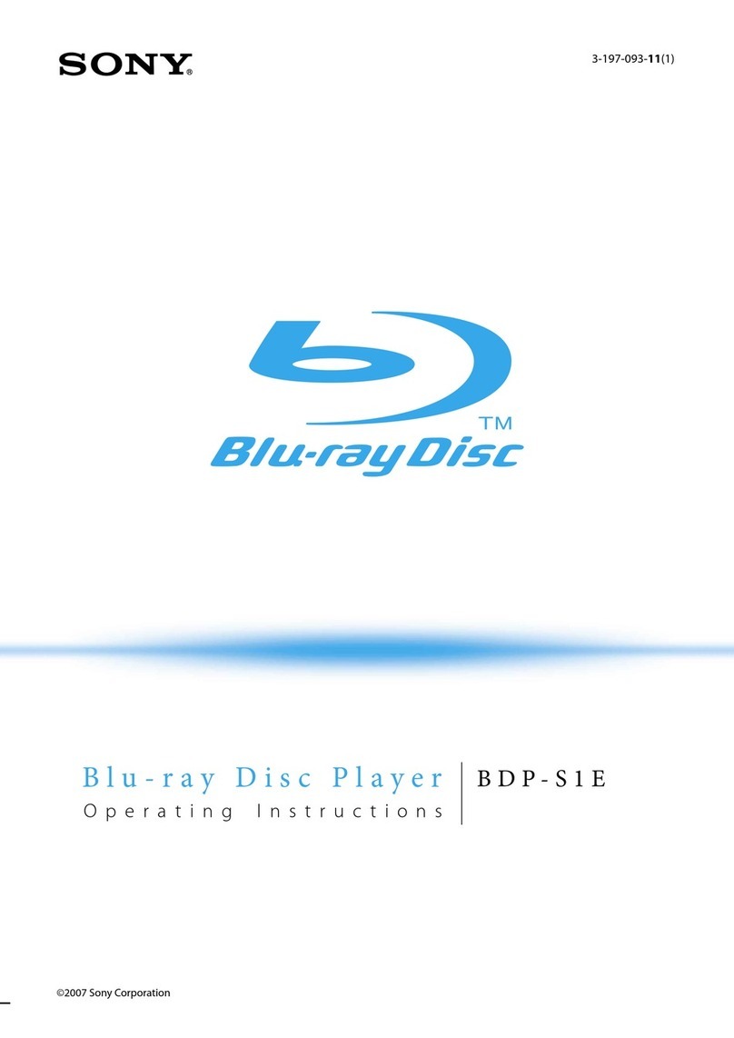 Sony BDP - S1E User manual