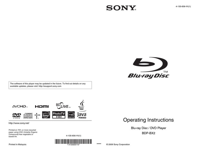 Sony 4-135-656-11(1) User manual