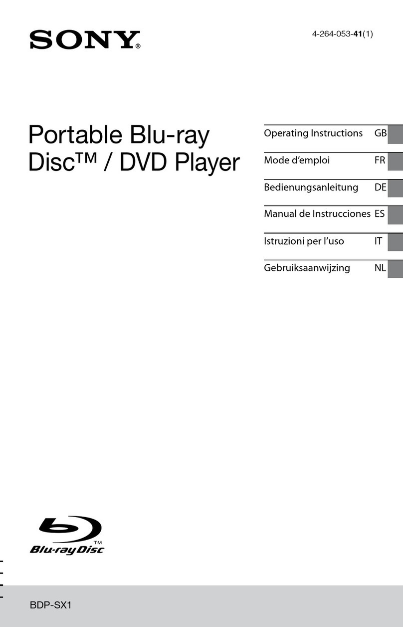 Sony BDP-SX1 User manual