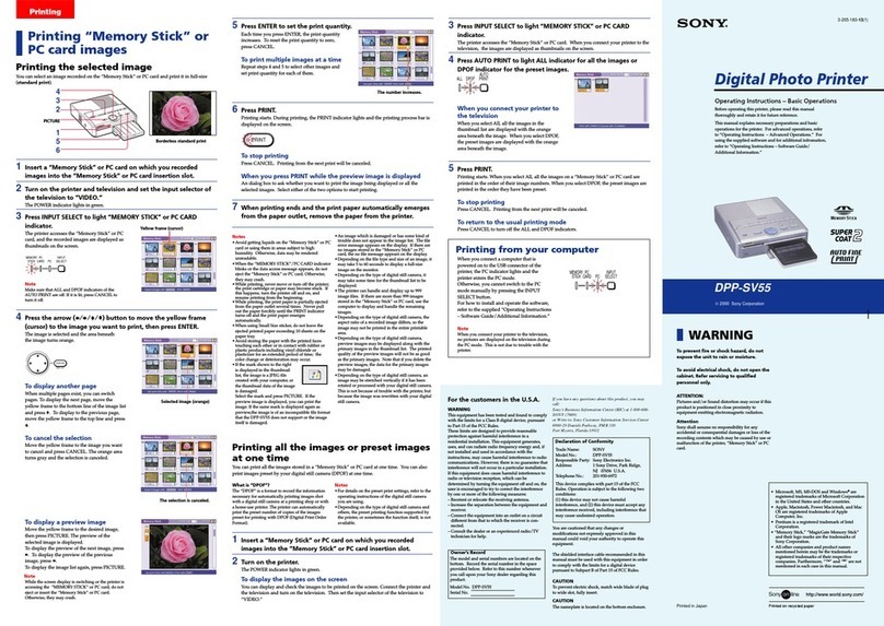 Sony DPP-SV55 User manual