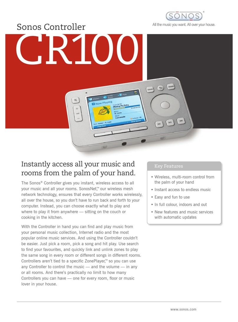 Sonos Controller CR100 Brochure & specs
