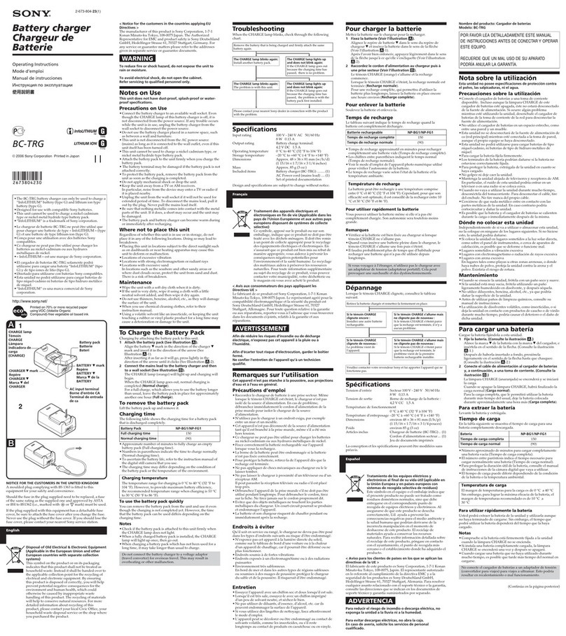 Sony BC-TRG User manual Sony BC-TRG User manual