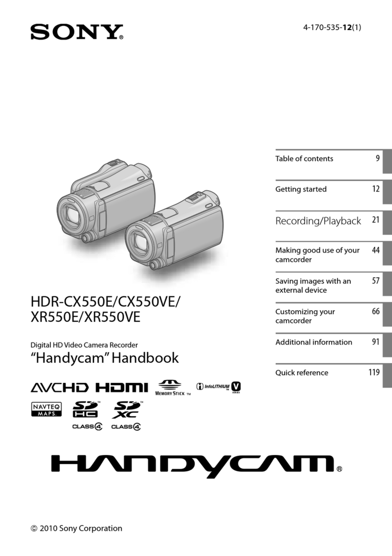 Sony CX550VE User manual