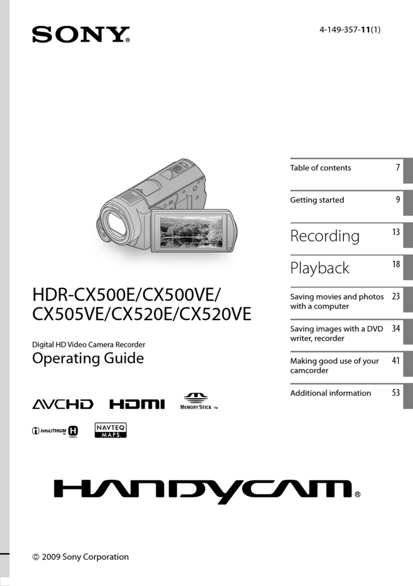 Sony CX505VE operating guide