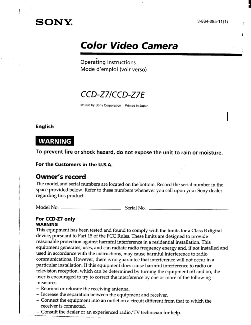 Sony CCD-Z7 Primary User manual