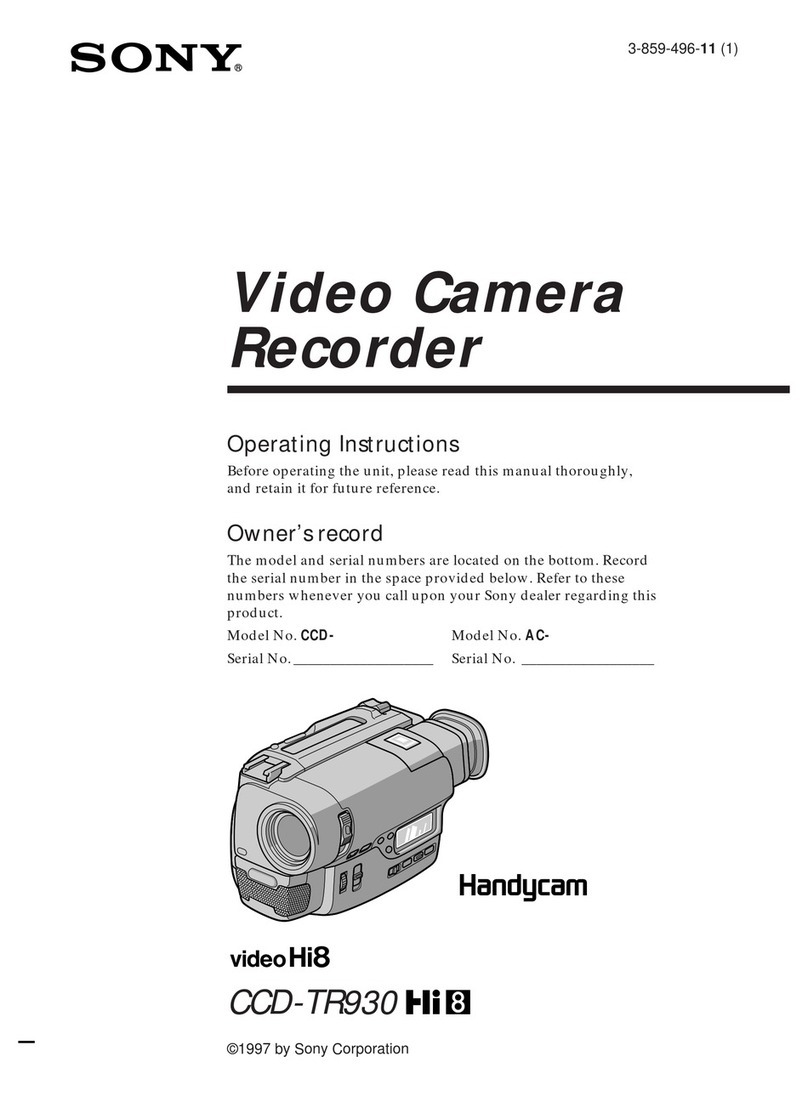 Sony Handycam CCD-TR930 operating instructions