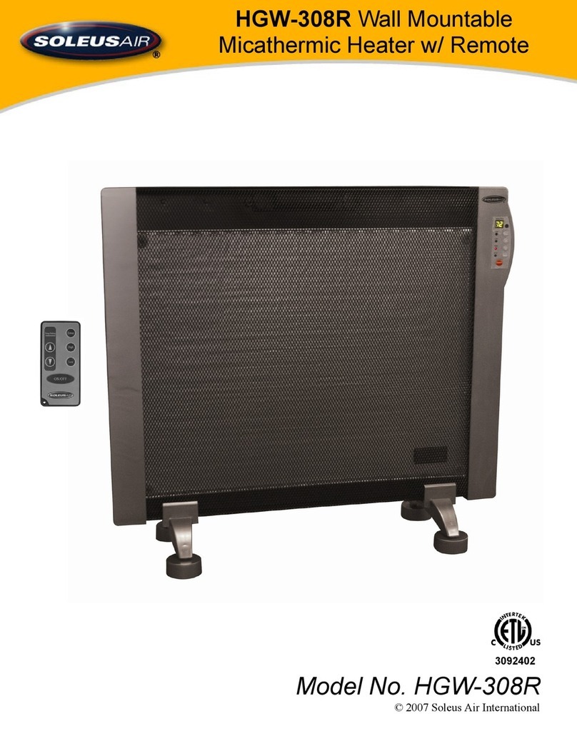Soleus Air HGW-308R owner's manual