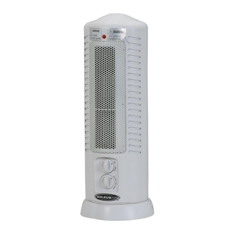 Soleus Air Ceramic Tower Heater HC7-15-01 operating instructions