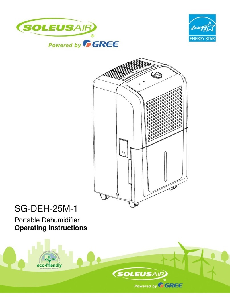 Soleus Air SG-DEH-25M-1 operating instructions