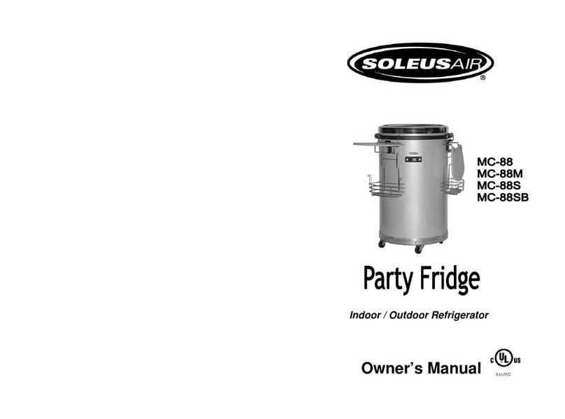 Soleus Air Party Fridge MC-88M owner's manual
