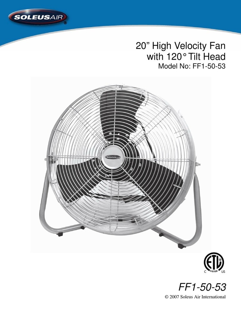 Soleus Air FF1-50-53 owner's manual