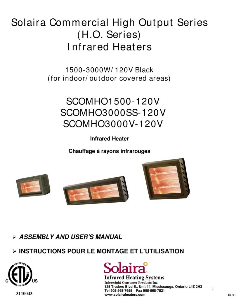 Solaira SCOMH01500 Assembly and user's manual