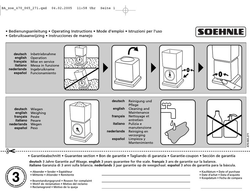 Soehnle Weighing Scale operating instructions